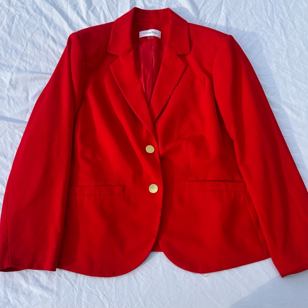 Calvin Klein STUNNING Red Women’s Suit Jacket - 16W
